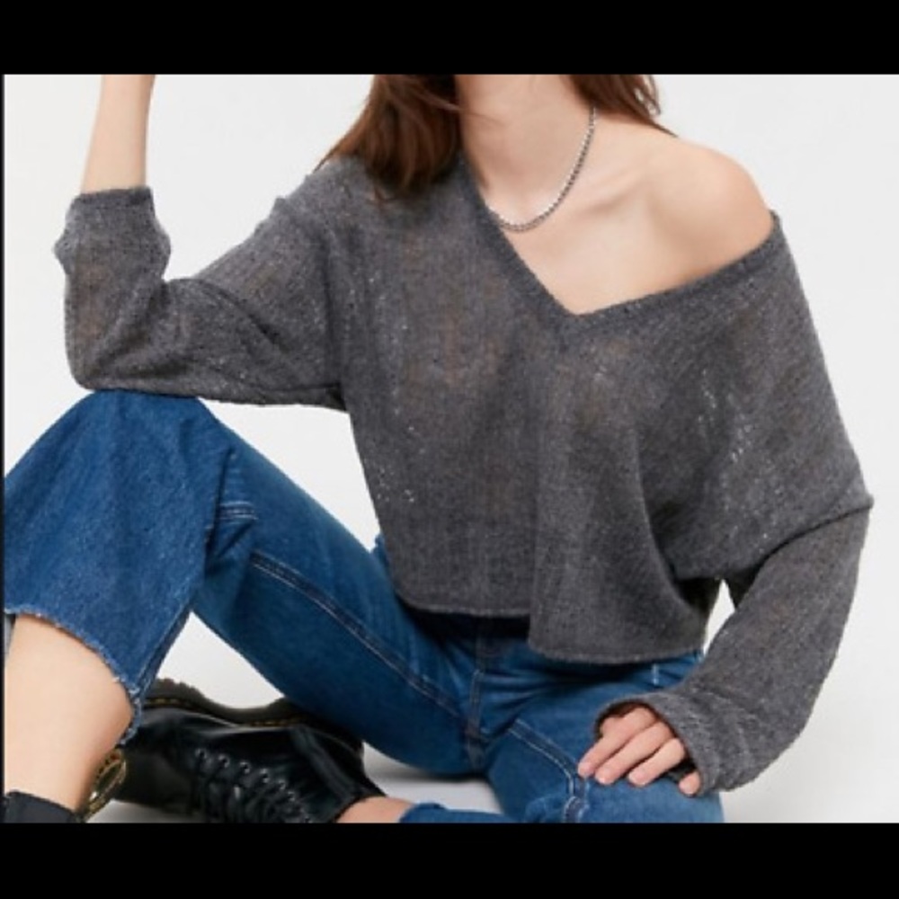Urban Outfitters Polyester Knit Boxy Sweater
